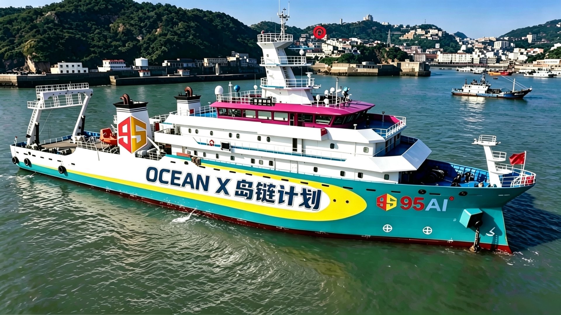 OCEAN X 岛链计划科考母船航拍